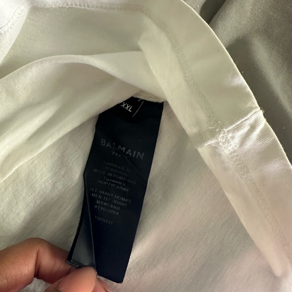 T-SHIRT WITH MIRROR LOGO IN WHITE,SILVER - Picture 4 of 4